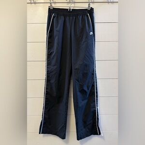 Vintage Nike Pants Womens Large Track Relaxed Straight Leg Black 90s Gray Tag